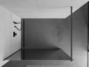 MEXEN/S - Kyoto Sprchová zástena WALK-IN 70 x 200, zrkadlové 8 mm, grafit metal 800-070-101-95-50