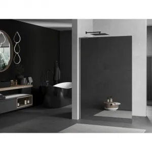 MEXEN/S - Kioto L Sprchová zástena WALK-IN 70 x 200, zrkadlové, grafit kartáčovaná 800-070-103-66-50