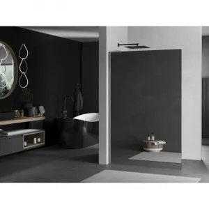 MEXEN/S - Kioto L Sprchová zástena WALK-IN 80 x 200, zrkadlové, grafit metal 800-080-103-95-50