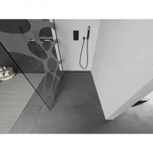 MEXEN/S - KiotoL Sprchová zástena WALK-IN 80 x 200, biela vzor, grafit metal 800-080-103-95-97