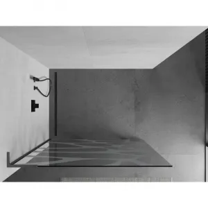 MEXEN/S - KiotoL Sprchová zástena WALK-IN 80 x 200, biela vzor, grafit metal 800-080-103-95-97