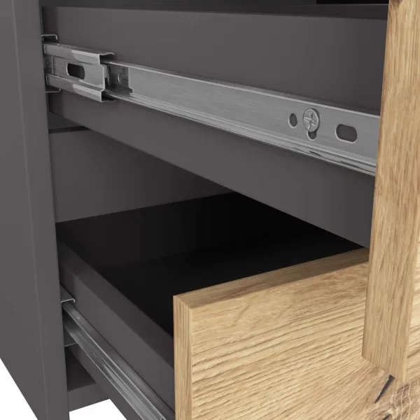 Ak furniture Komoda CL6 100 cm grafitovo šedá/dub artisan