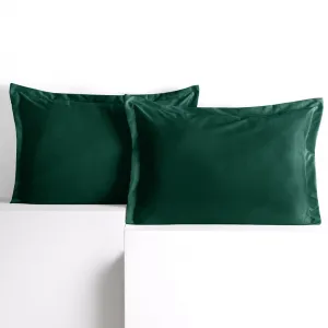 Obliečky na vankúše AmeliaHome Velvet Side tmavozelené, veľkosť 50x70