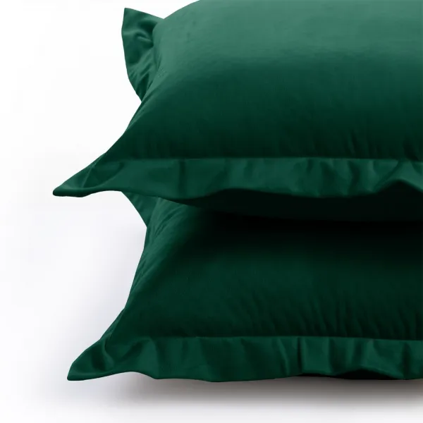Obliečky na vankúše AmeliaHome Velvet Side tmavozelené, veľkosť 45x45