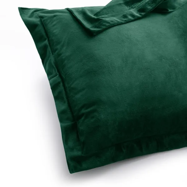 Obliečky na vankúše AmeliaHome Velvet Side tmavozelené, veľkosť 45x45