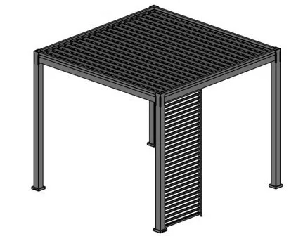 Fixný hliníkový panel zatienenia pre bioklimatickú pergolu Rojaplast 100 cm