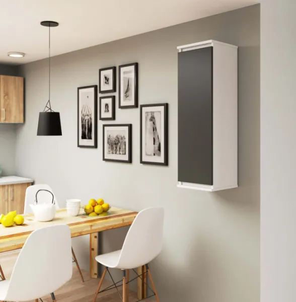 Ak furniture Závěsná skříňka STAR 30 cm bílá/grafitově šedá