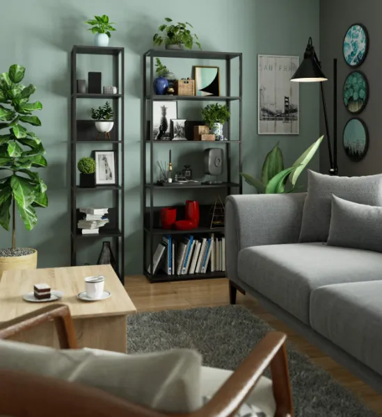 Ak furniture Regál PRAMONI 80x192 cm černý