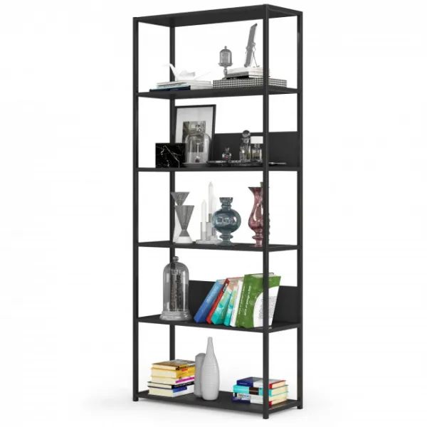 Ak furniture Regál PRAMONI 80x192 cm černý