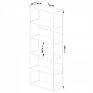 Ak furniture Regál LOFT 80 cm bílý