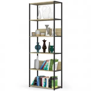Ak furniture Regál LOFT 70 cm černý/dub artisan