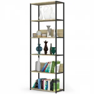 Ak furniture Regál LOFT 70 cm černý/dub artisan