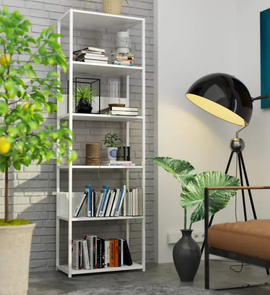 Ak furniture Regál LOFT 60 cm bílý