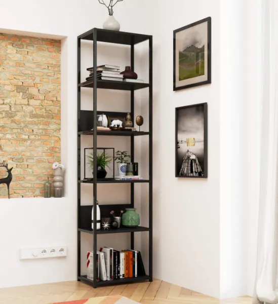 Ak furniture Regál LOFT 50 cm černý