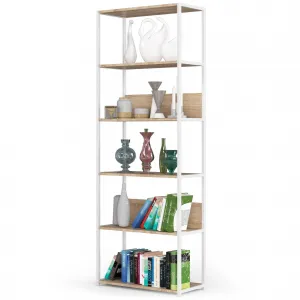 Ak furniture Regál LOFT 70 cm biely/dub sonoma
