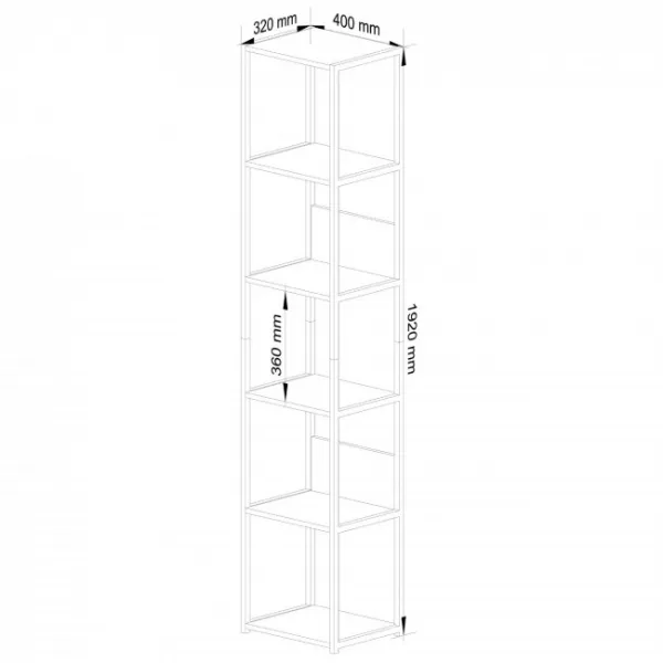 Ak furniture Regál LOFT 40 cm biely