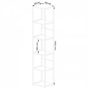 Ak furniture Regál LOFT 40 cm biely