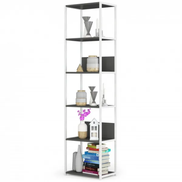 Ak furniture Regál LOFT 50 cm bílý/šedý