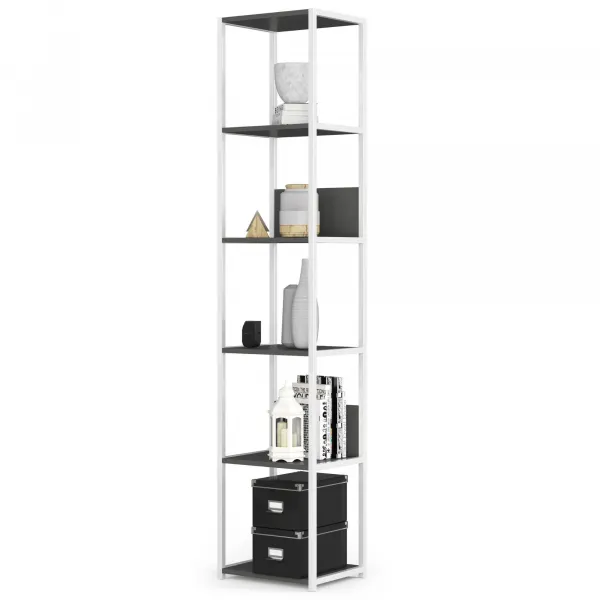 Ak furniture Regál LOFT 40 cm bílý/šedý