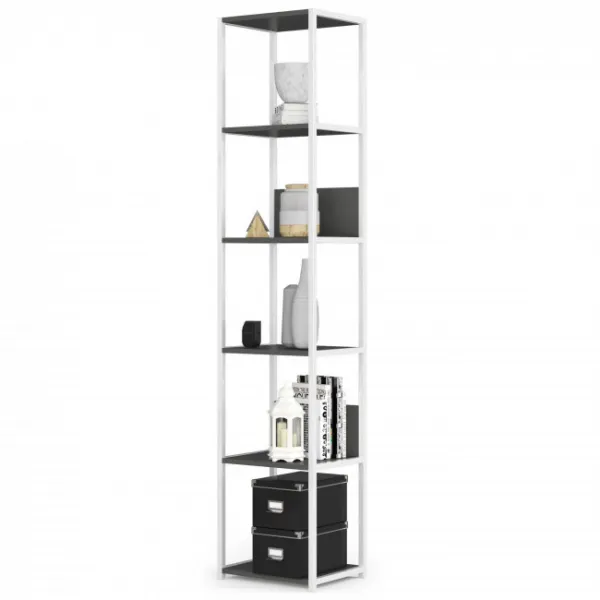 Ak furniture Regál LOFT 40 cm bílý/šedý