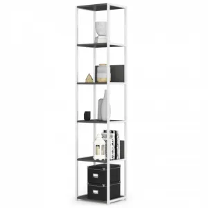 Ak furniture Regál LOFT 40 cm bílý/šedý