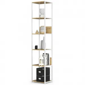 Ak furniture Regál LOFT 40 cm bílý/dub artisan