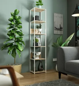 Ak furniture Regál LOFT 40 cm biely/dub sonoma