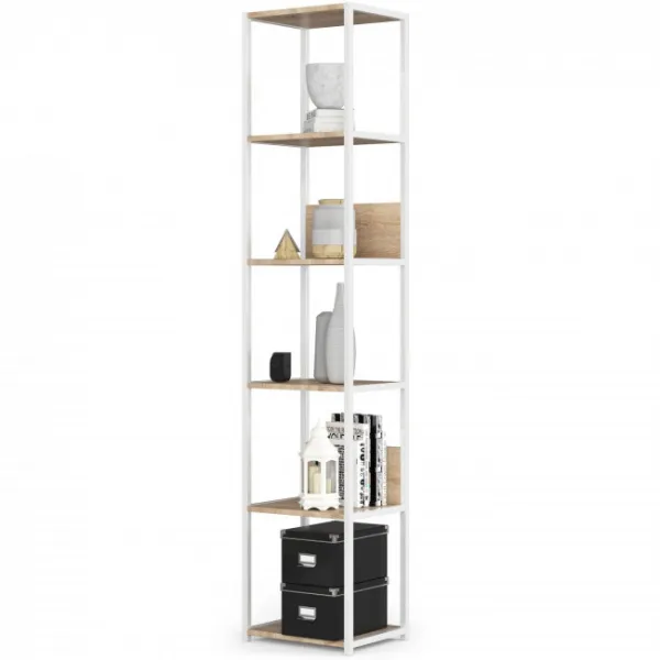 Ak furniture Regál LOFT 40 cm biely/dub sonoma