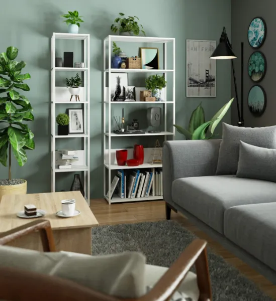 Ak furniture Regál LOFT 40 cm biely