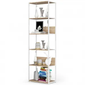Ak furniture Regál LOFT 60 cm bílý/dub sonoma