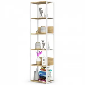 Ak furniture Regál LOFT 50 cm bílý/dub artisan