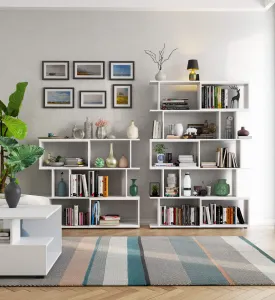 Ak furniture Knižnica FIX mini biela