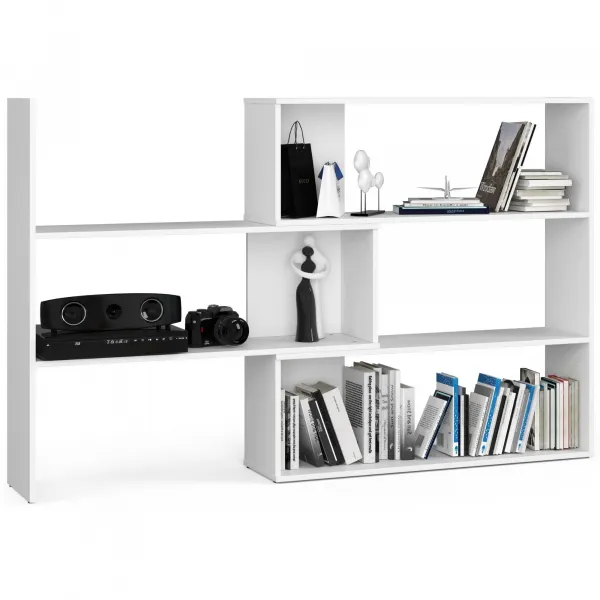 Ak furniture Knižnica TWIST mini biela