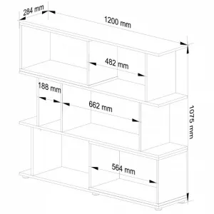 Ak furniture Knižnica FIX mini biela