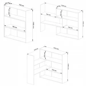 Ak furniture Knižnica TWIST mini biela