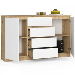 Ak furniture Komoda Inbia K 160 cm dub artisan/biela