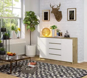 Ak furniture Komoda Inbia K 160 cm dub artisan/biela