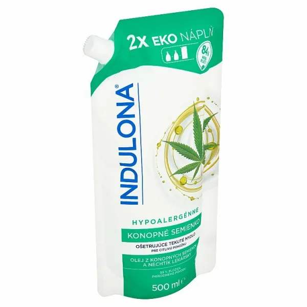 Tekuté mydlo INDULONA náhradná náplň 500 ml Konopné semienko
