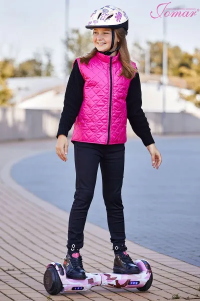 Fashionkids Dievčenská  vesta JARKA Farba: Ružová, Veľkosť: 116