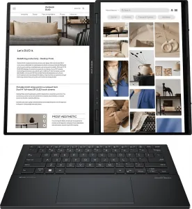 ASUS Zenbook Duo 14 OLED/UX8406CA-OLED067X/U7-255H/14"/2880x1800/T/32GB/1TB SSD/Arc 140T/W11P/Gray/2