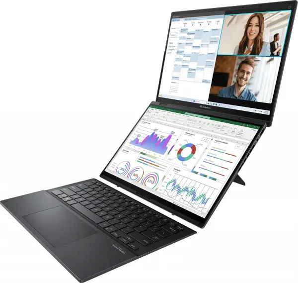 ASUS Zenbook Duo 14 OLED/UX8406CA-OLED067X/U7-255H/14"/2880x1800/T/32GB/1TB SSD/Arc 140T/W11P/Gray/2