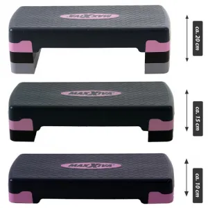 MAXXIVA fitness stepper, výškovo nastaviteľný, ružová