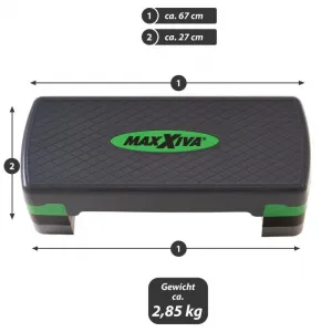 MAXXIVA fitness stepper, výškovo nastaviteľný, zelená