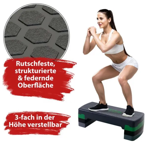 MAXXIVA fitness stepper, výškovo nastaviteľný, zelená