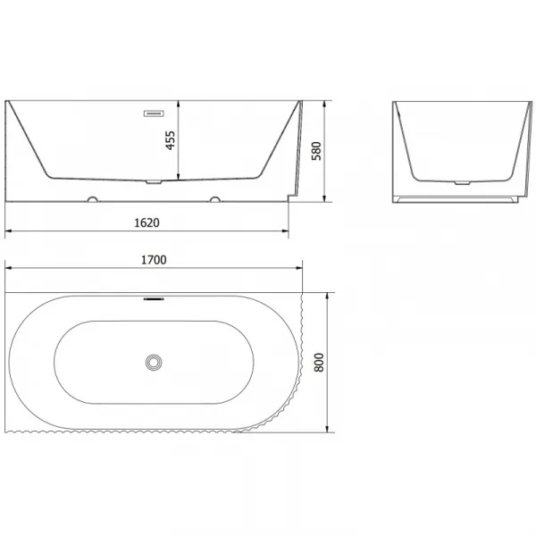 Mexen Gia 170 x 80 cm 52701708001L-01