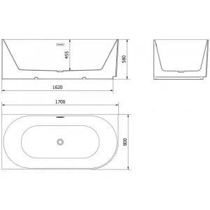 Mexen Gia 170 x 80 cm 52701708001L-01