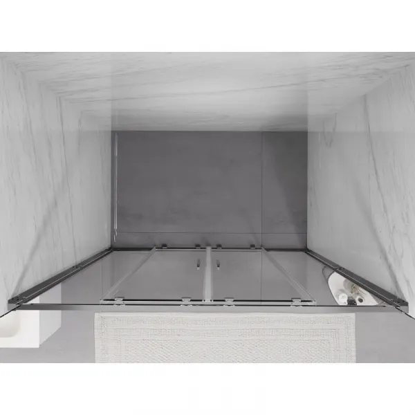 MEXEN/S - Exo dvojité posuvné sprchové dvere 150, transparent, chróm 8152-150-000-01-00