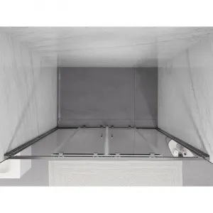 MEXEN/S - Exo dvojité posuvné sprchové dvere 150, transparent, chróm 8152-150-000-01-00