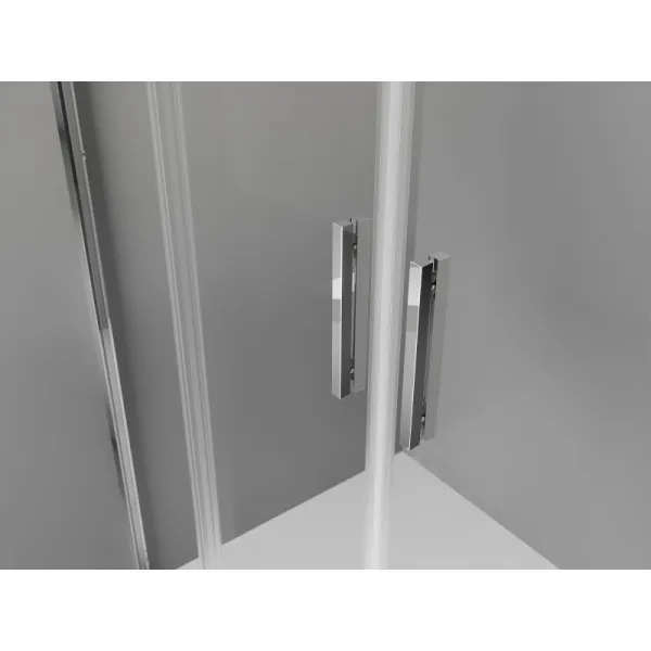 MEXEN/S - Exo štvrťkruhový posuvný sprchovací kút 80 x 80, transparent, chróm 8132-080-080-01-00