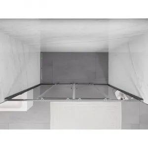 MEXEN/S - Exo dvojité posuvné sprchové dvere 200, transparent, chróm 8152-200-000-01-00